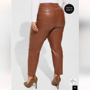 OFFER FOR FAITHTEAM3 - TORRID Faux Leather pants, brown & green bundle, 18 Tall